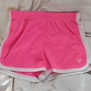 Pink justice athletic shorts